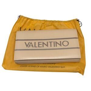 Valentino Bags By Mario Valentino Lena Lavoro Gold Womens Cream Clutch VDA270